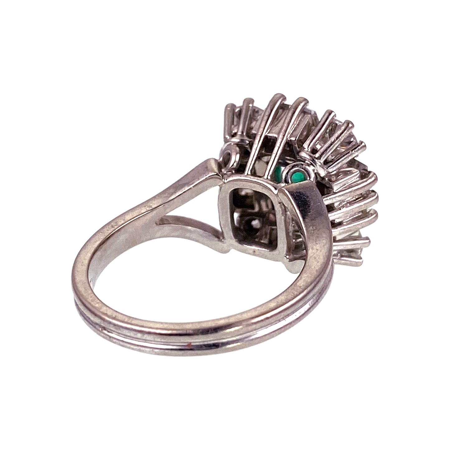 SOLD Outstanding Chunky 18K, Emerald & Diamond Ring