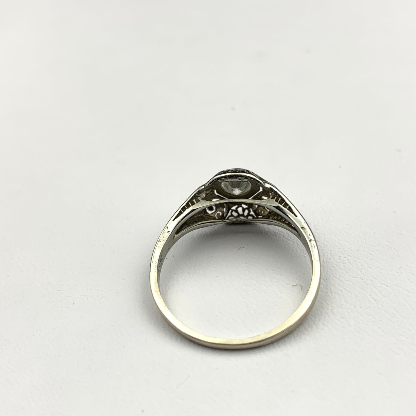 SOLD Art Deco 18K Gold Diamond Engagement Ring