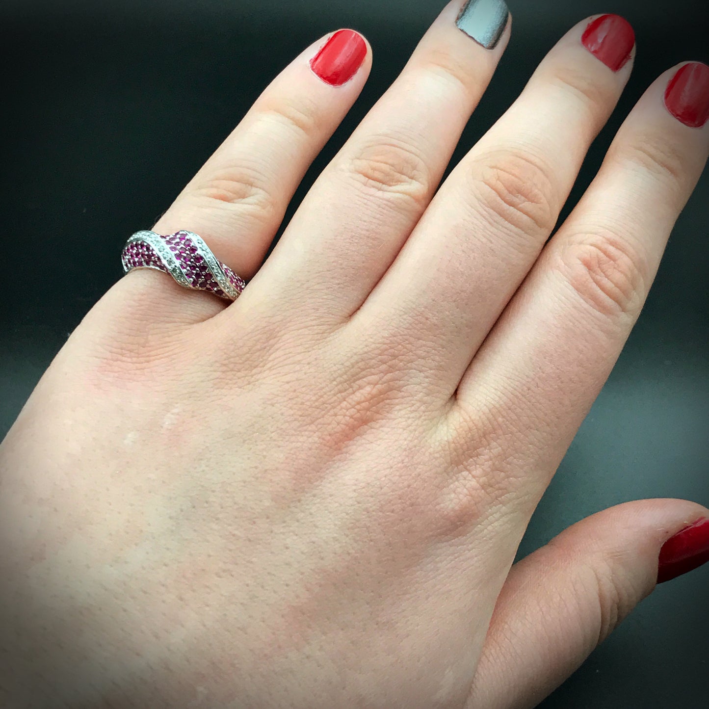 14K, Diamond & Ruby Estate Ring