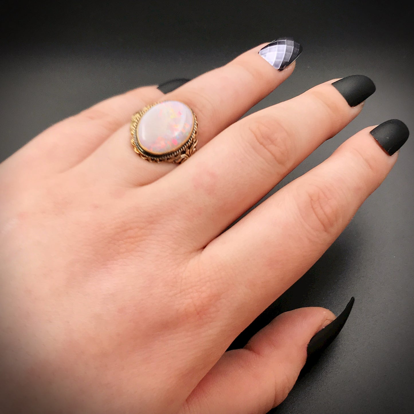 SOLD 14K Opal Conversion Ring