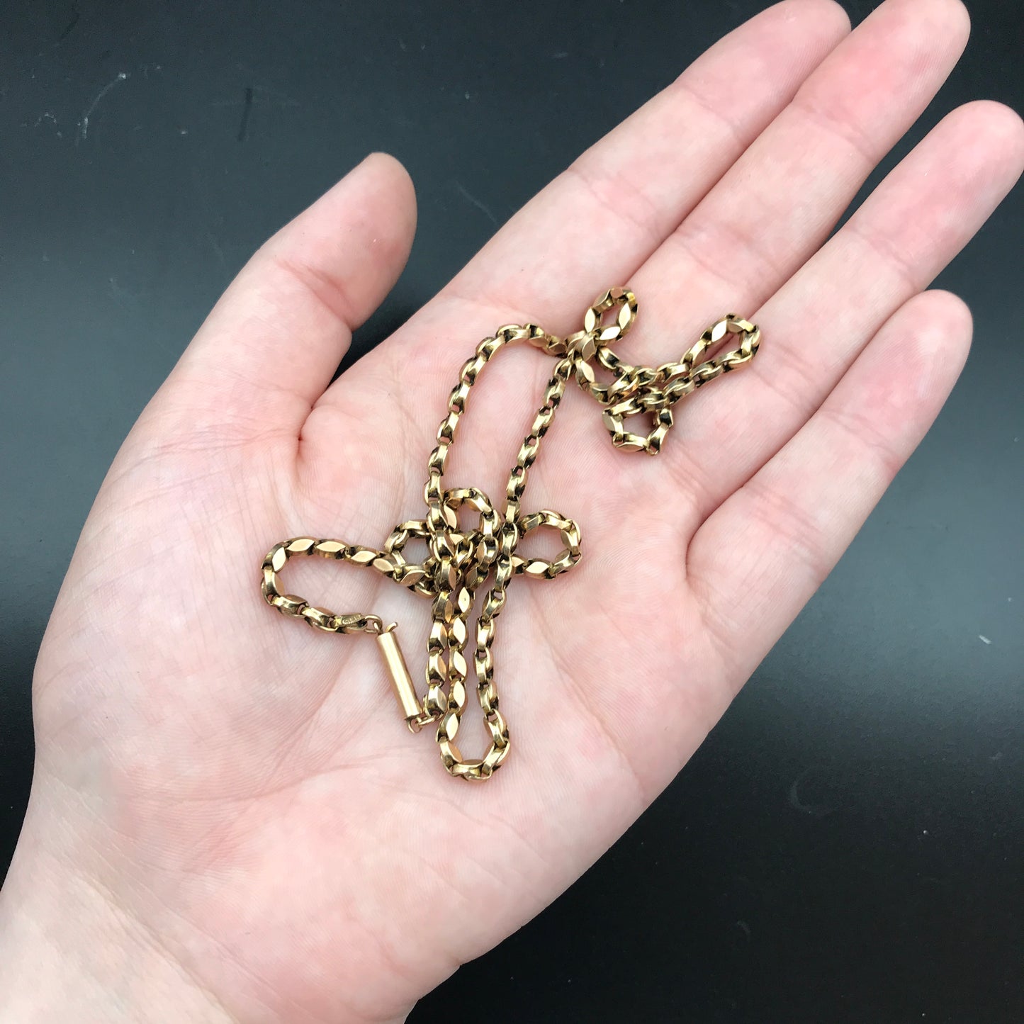 SOLD Antique English 9K Gold Chain