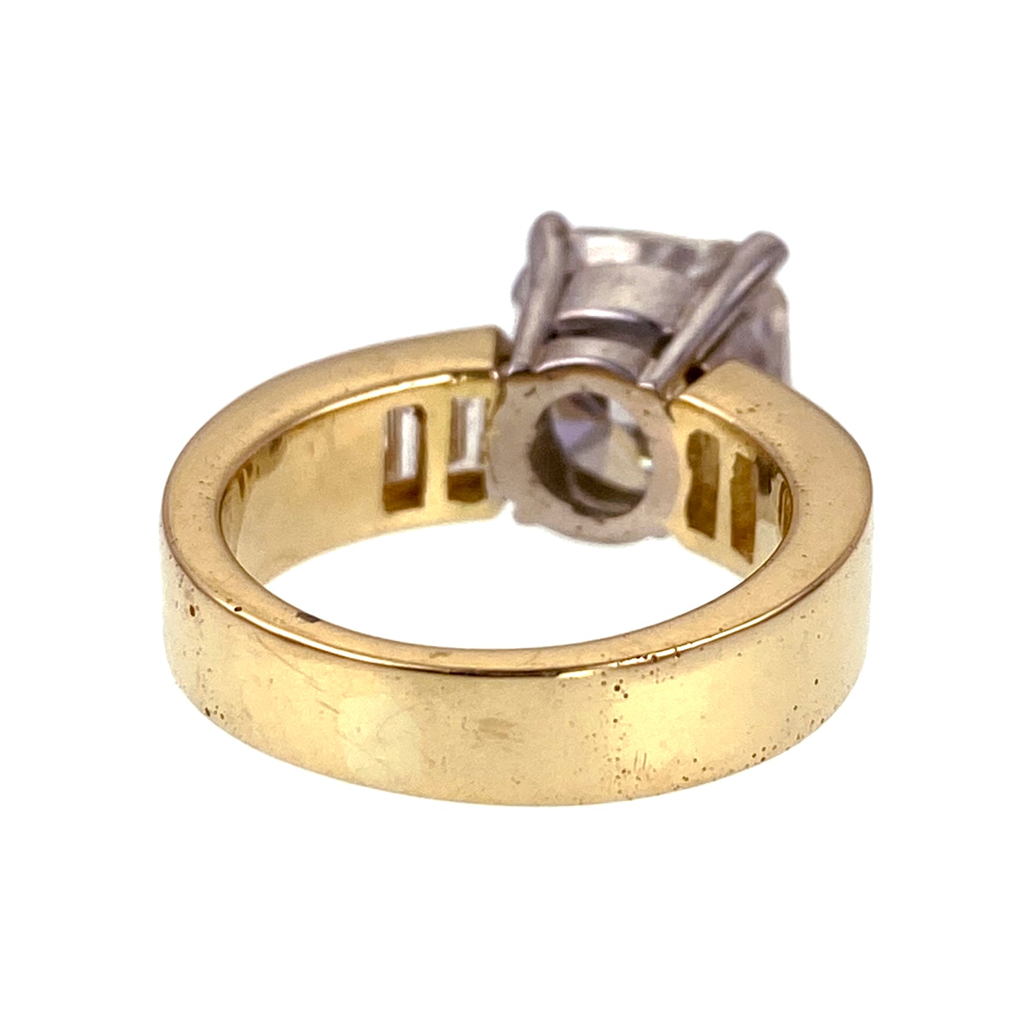 Sold--Impressive 18K Moissanite & Diamond Ring