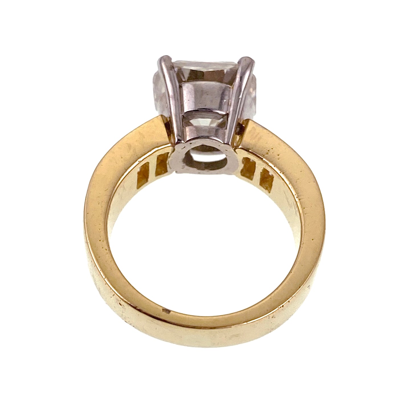 Sold--Impressive 18K Moissanite & Diamond Ring