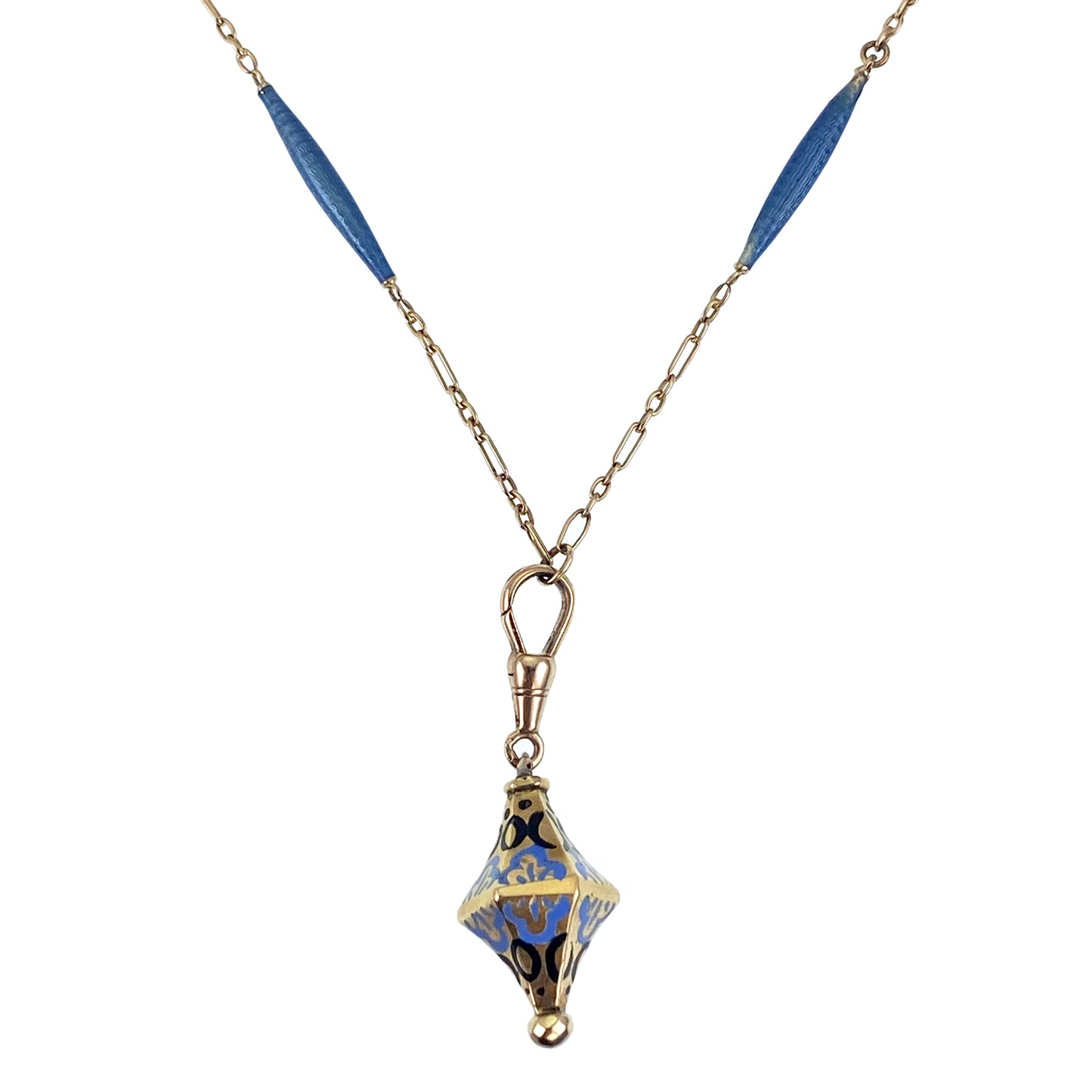 Sold Antique 14K & Enamel Necklace