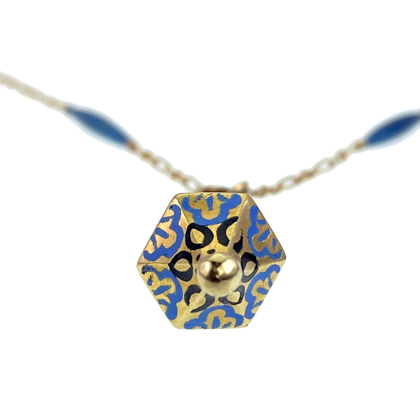 Sold Antique 14K & Enamel Necklace