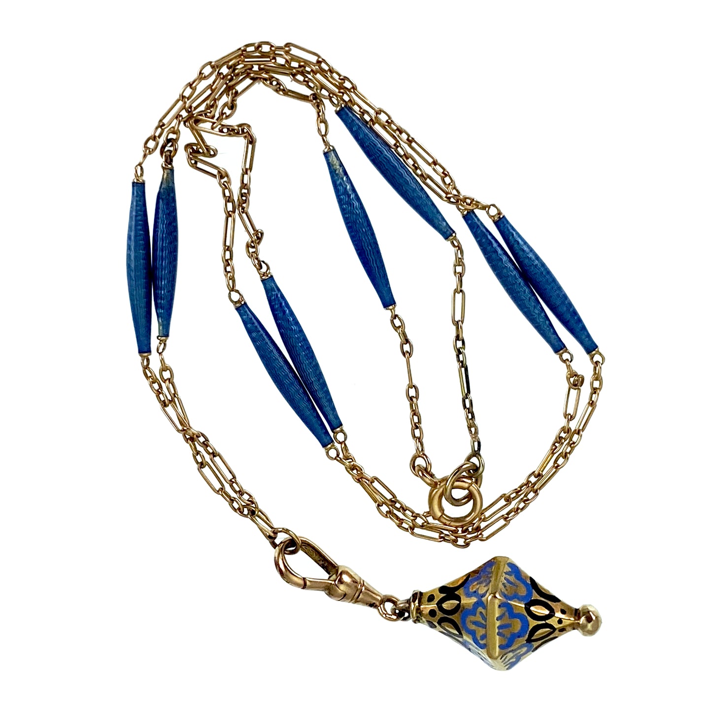 Sold Antique 14K & Enamel Necklace