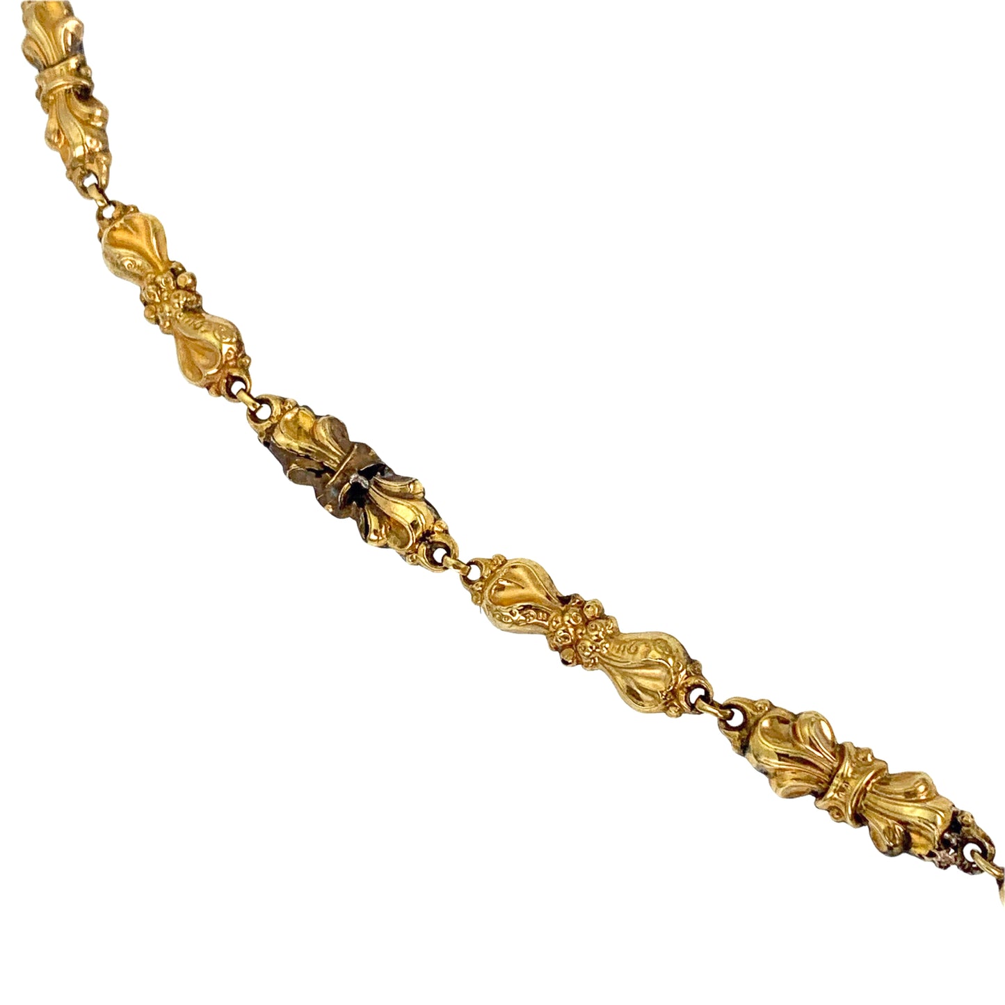 SOLD Antique Georgian Period 14K & Garnet Necklace