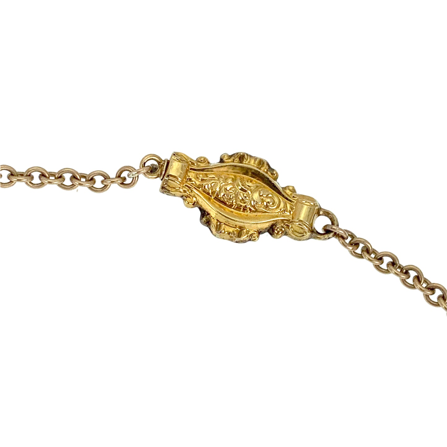 SOLD Antique Georgian Period 14K & Garnet Necklace