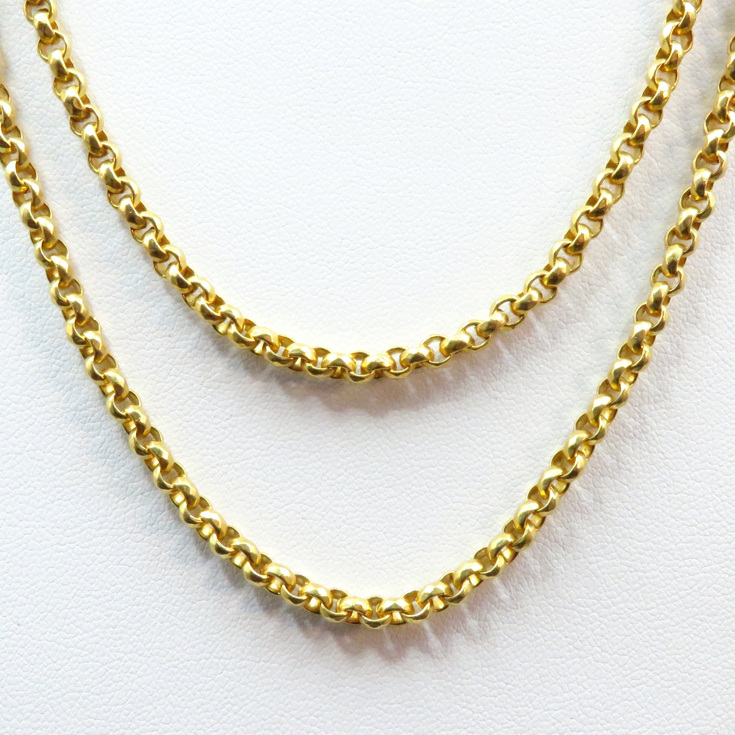 SOLD Pinchbeck Gold Filled Large 31" Rolo Chain