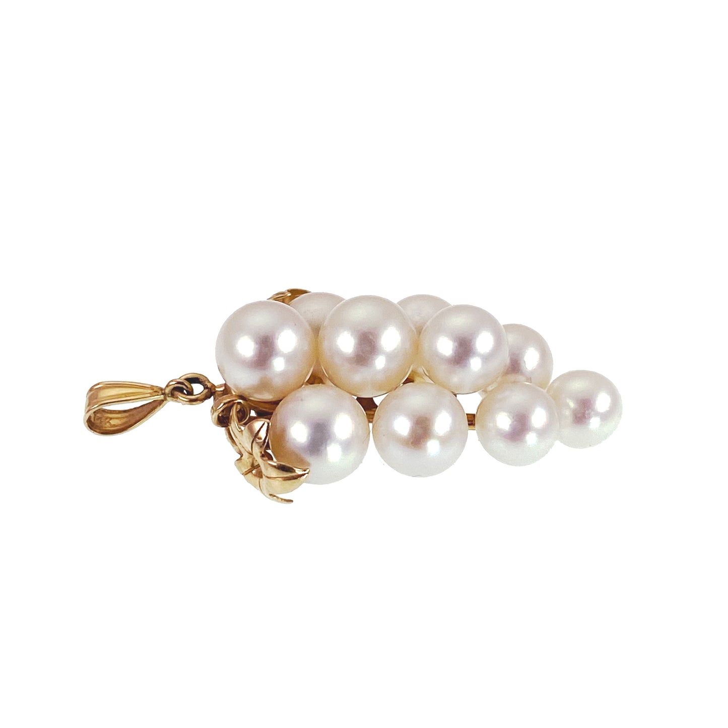 SOLD Vintage 14K & Pearl Cluster Pendant