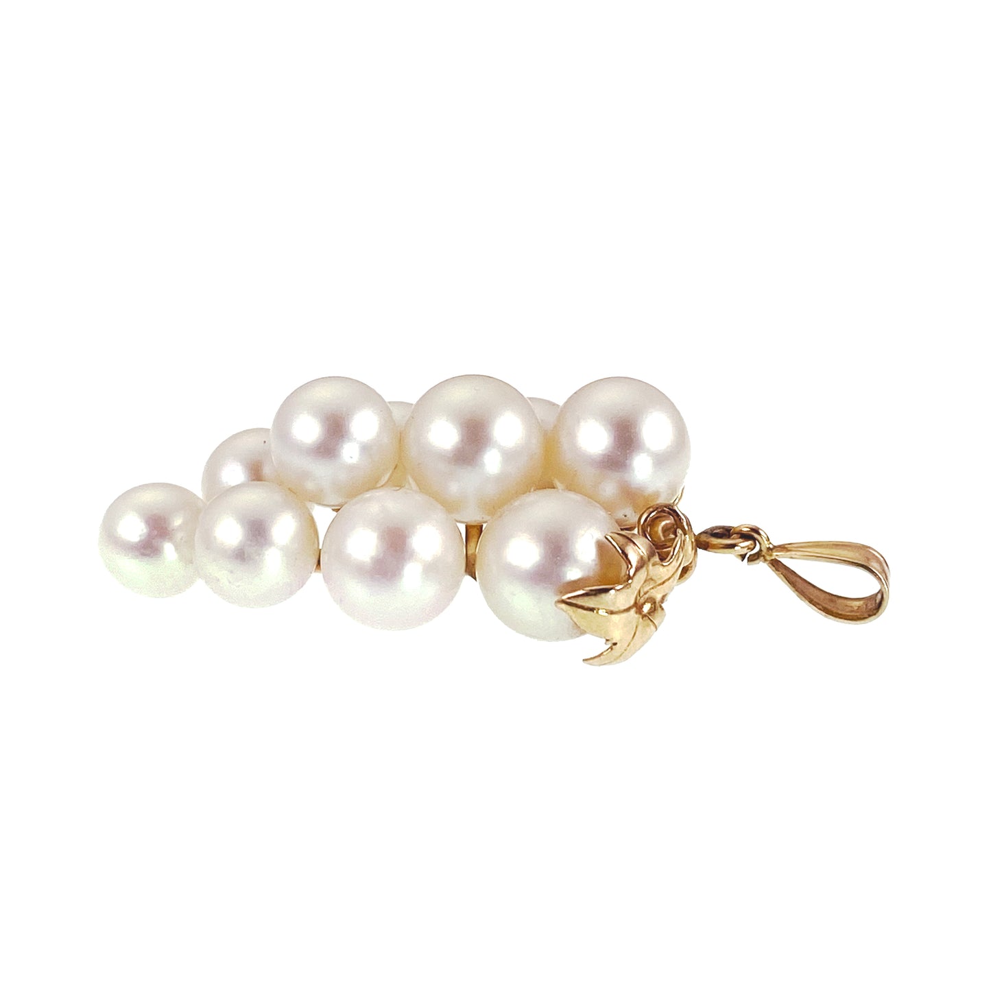 SOLD Vintage 14K & Pearl Cluster Pendant