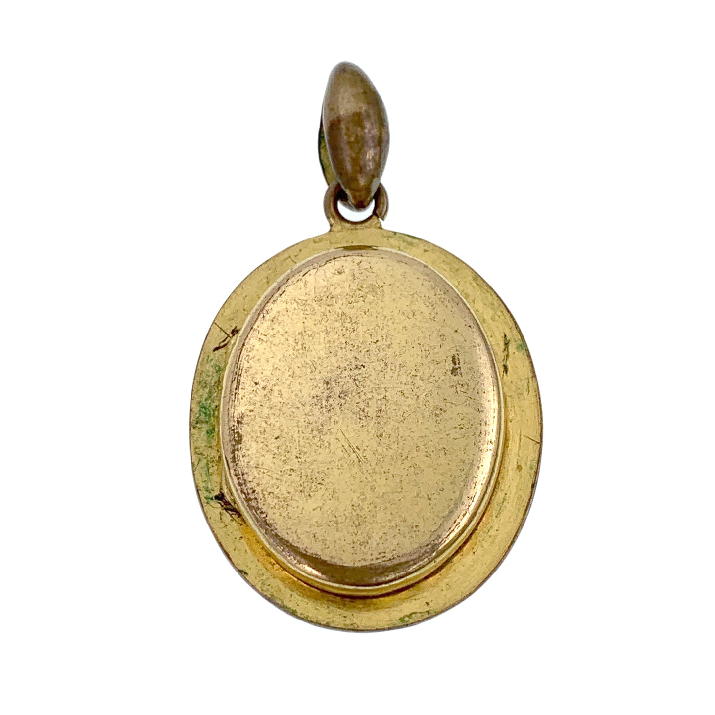 SOLD Antique French Pinchbeck, Seed Pearl, Enamel & Hand Painted Dancing Lady Pendant