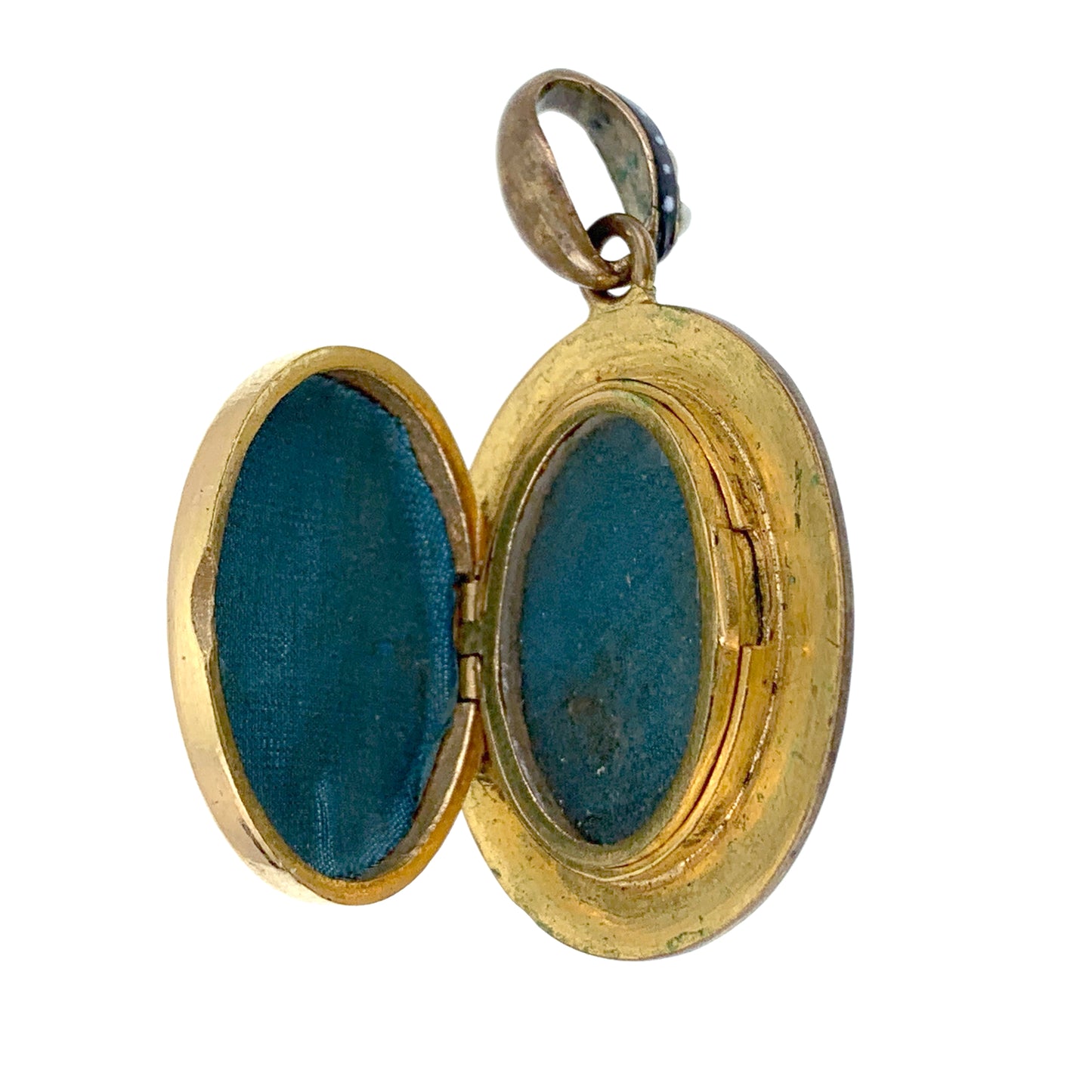 SOLD Antique French Pinchbeck, Seed Pearl, Enamel & Hand Painted Dancing Lady Pendant
