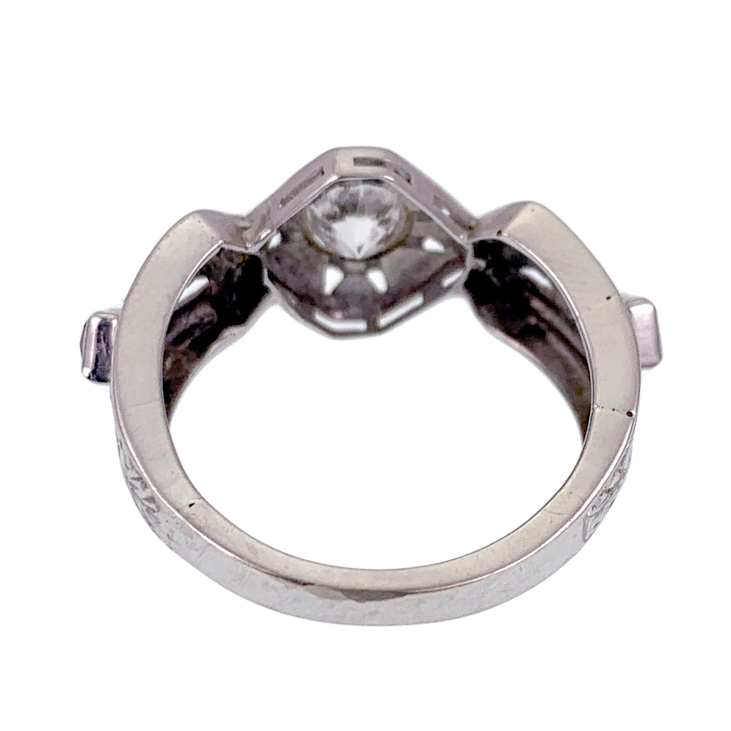 SOLD Art Deco 14K, Diamond & Sapphire Ring
