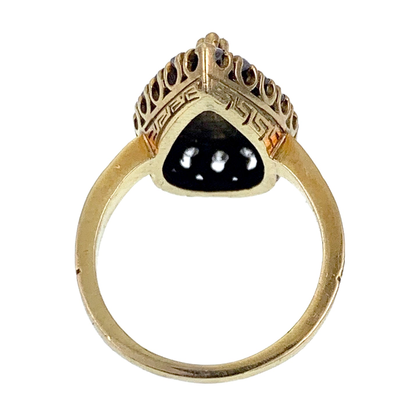 SOLD Estate 18K, Opal & Diamond Ring