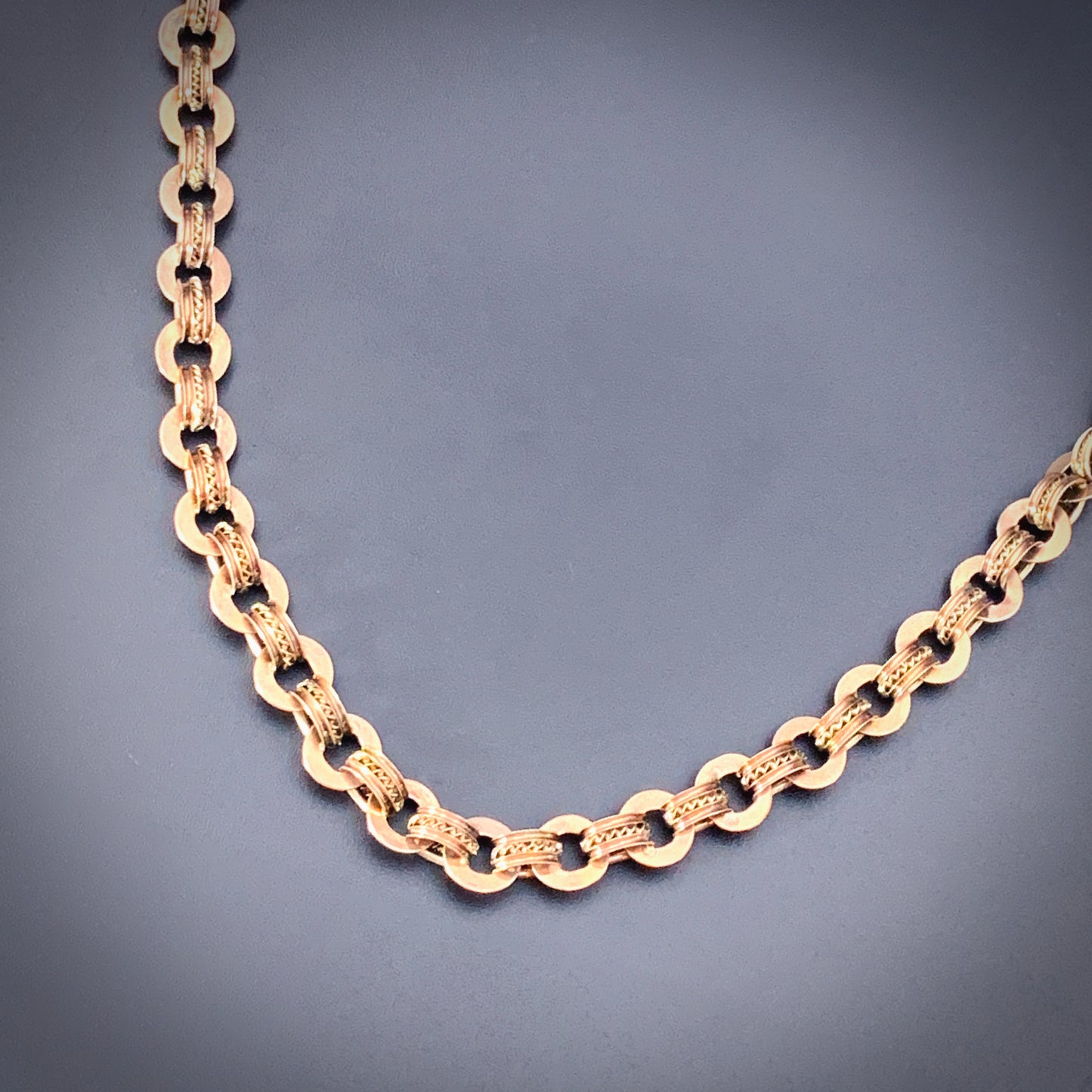 SOLD Antique 10K Gold Book Chain