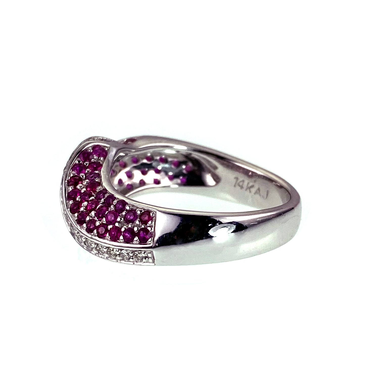 14K, Diamond & Ruby Estate Ring