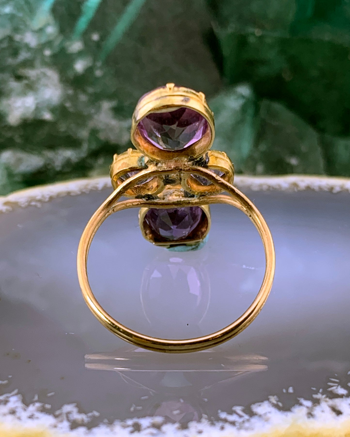 Sold Antique 14K, 9K & Amethyst Conversion Ring