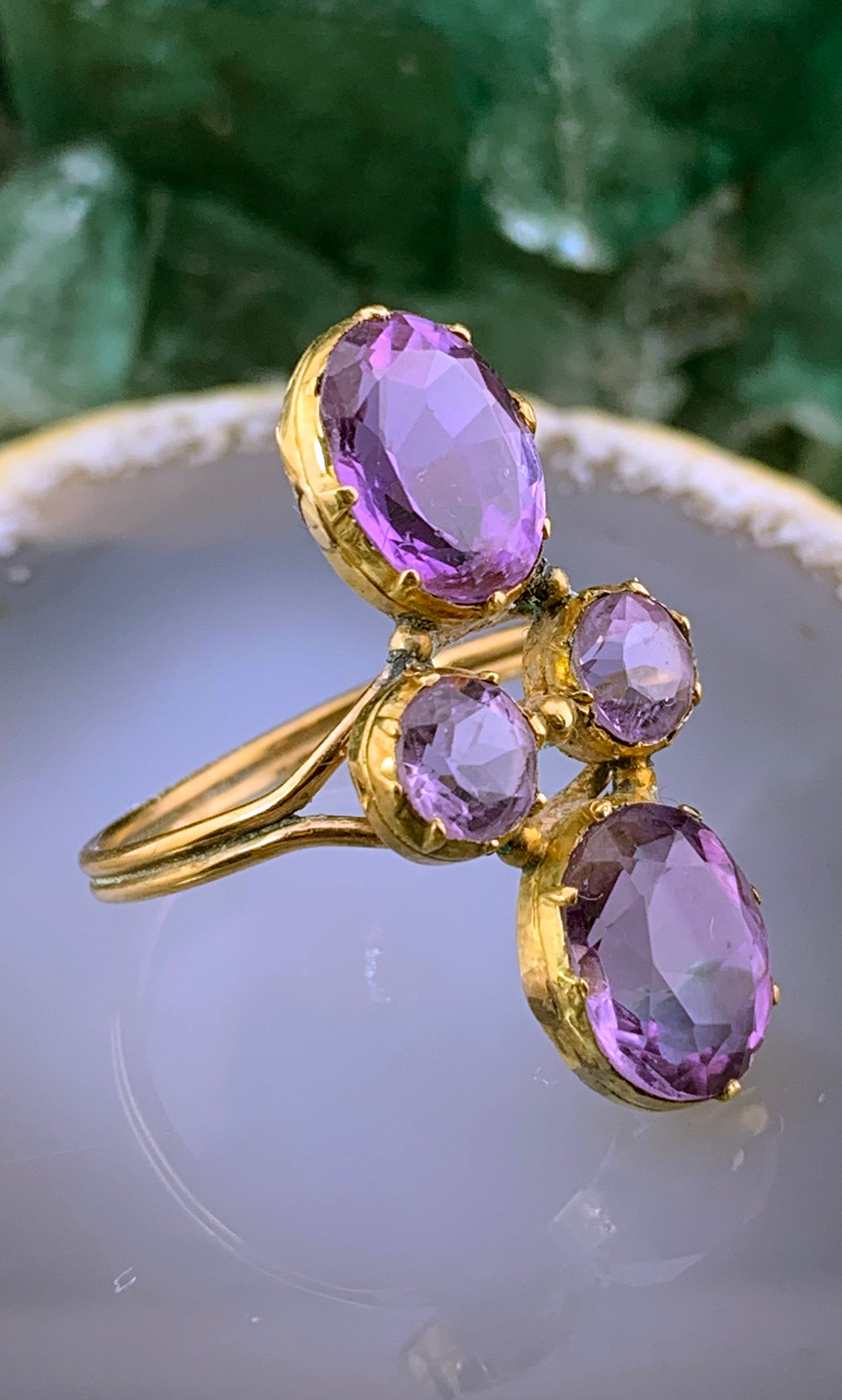 Sold Antique 14K, 9K & Amethyst Conversion Ring