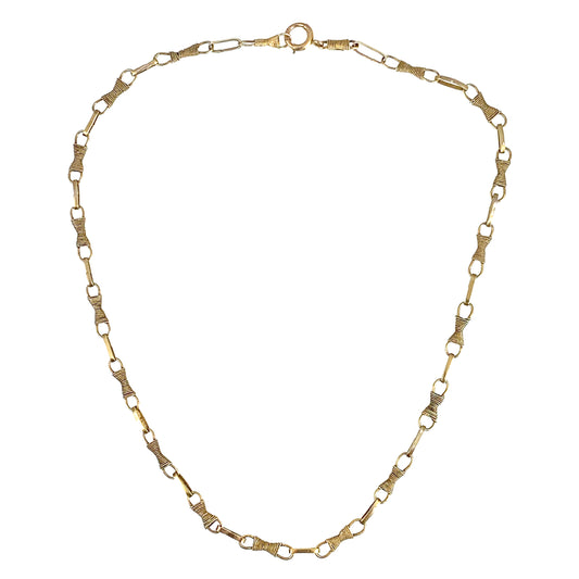 SOLD Early 20th Century 14K Gold Etruscan Revival Chain