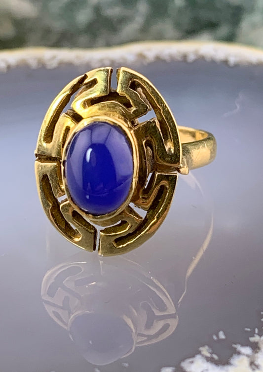 Vintage 14K & Chalcedony Ring