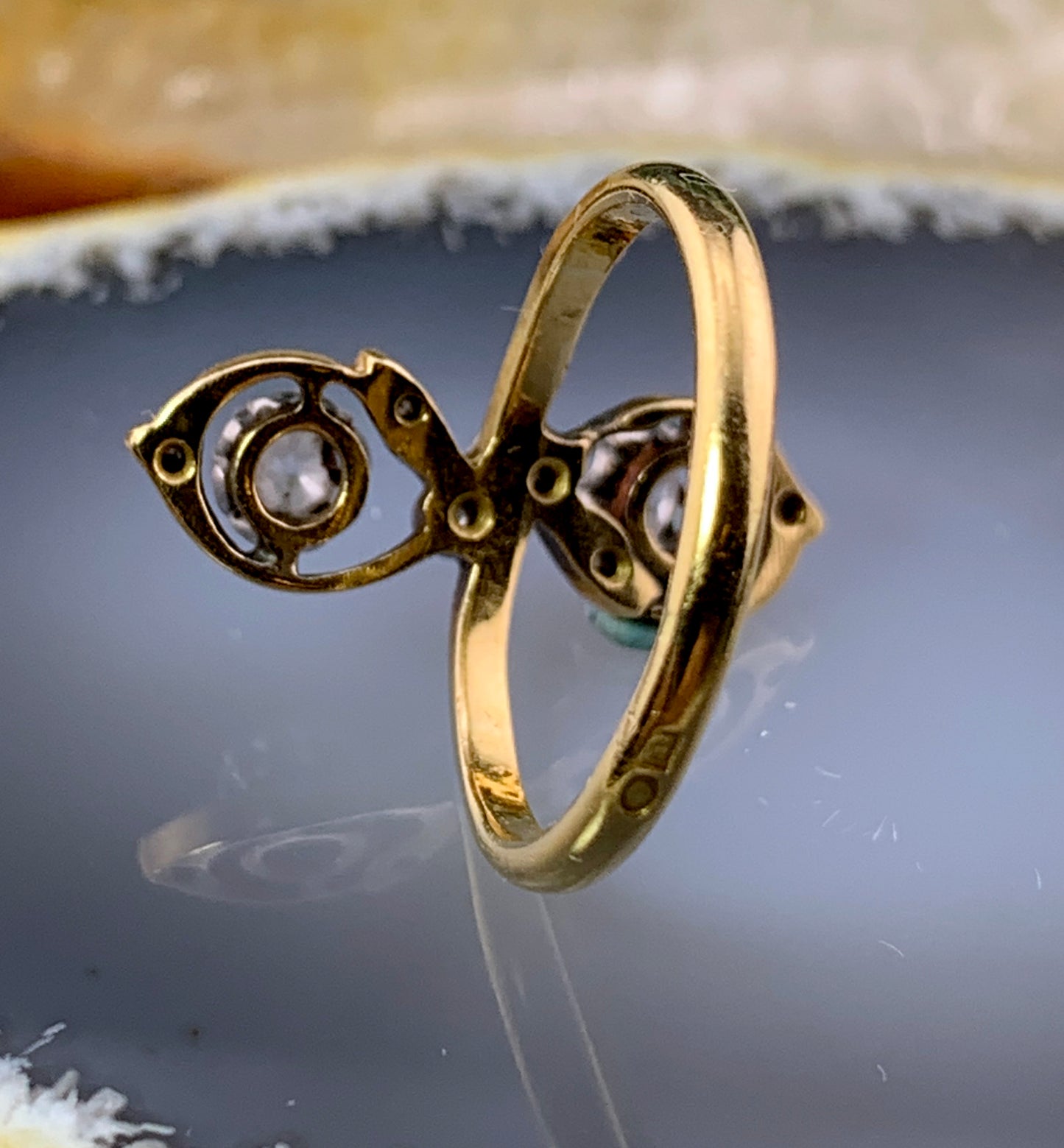 Antique Belle Epoch, 18K, Platinum & Diamond Ring