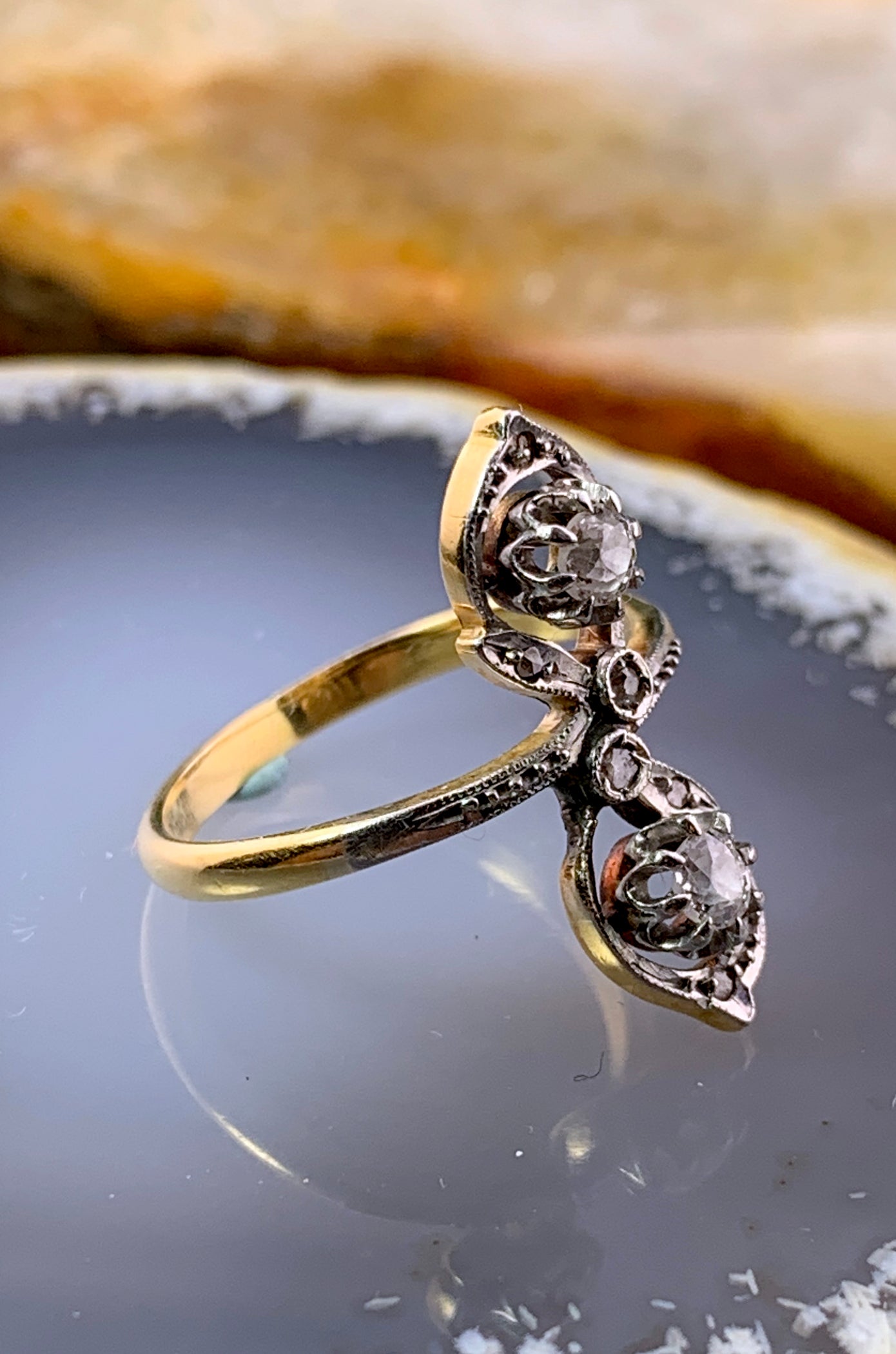 Antique Belle Epoch, 18K, Platinum & Diamond Ring