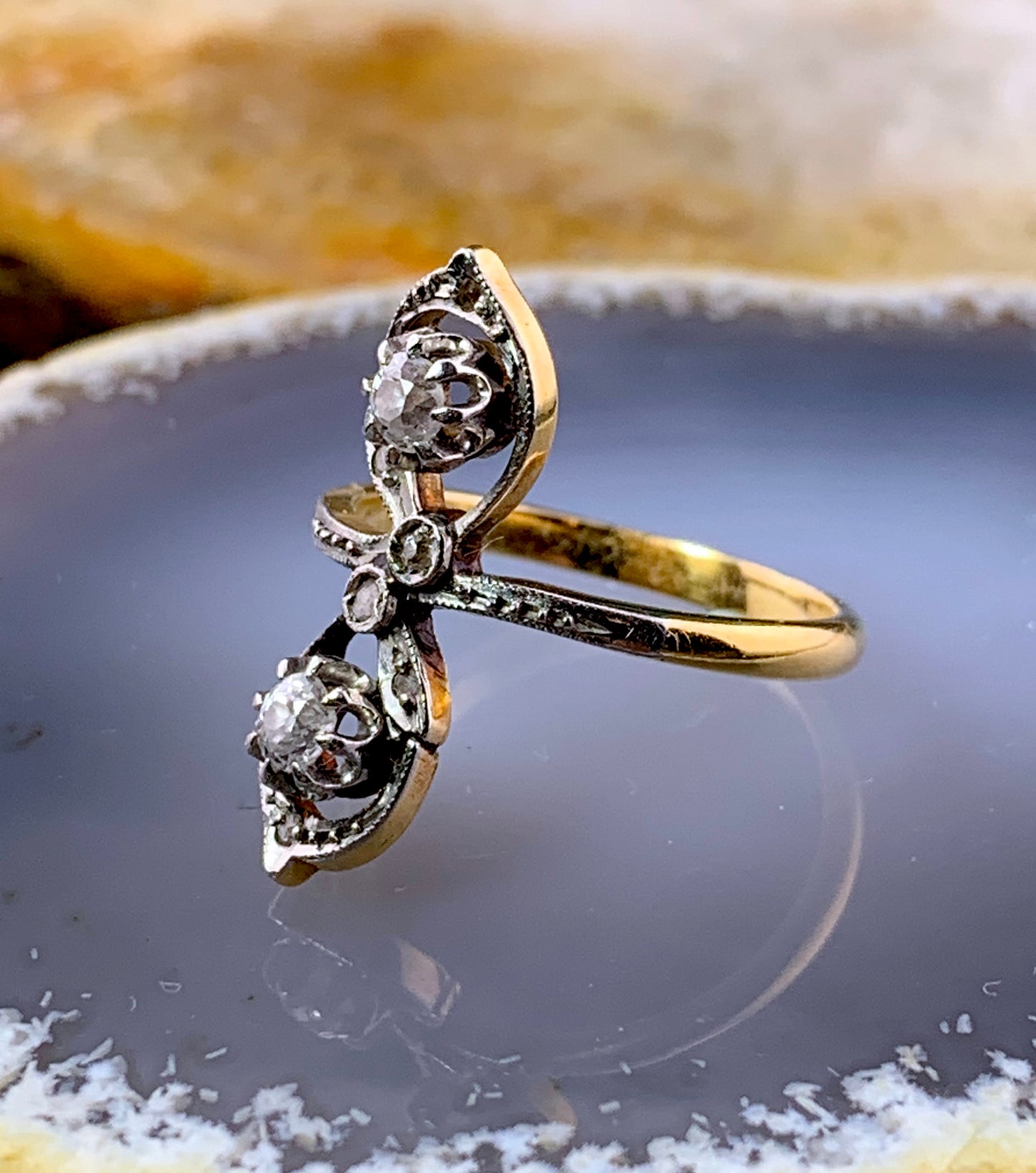 Antique Belle Epoch, 18K, Platinum & Diamond Ring