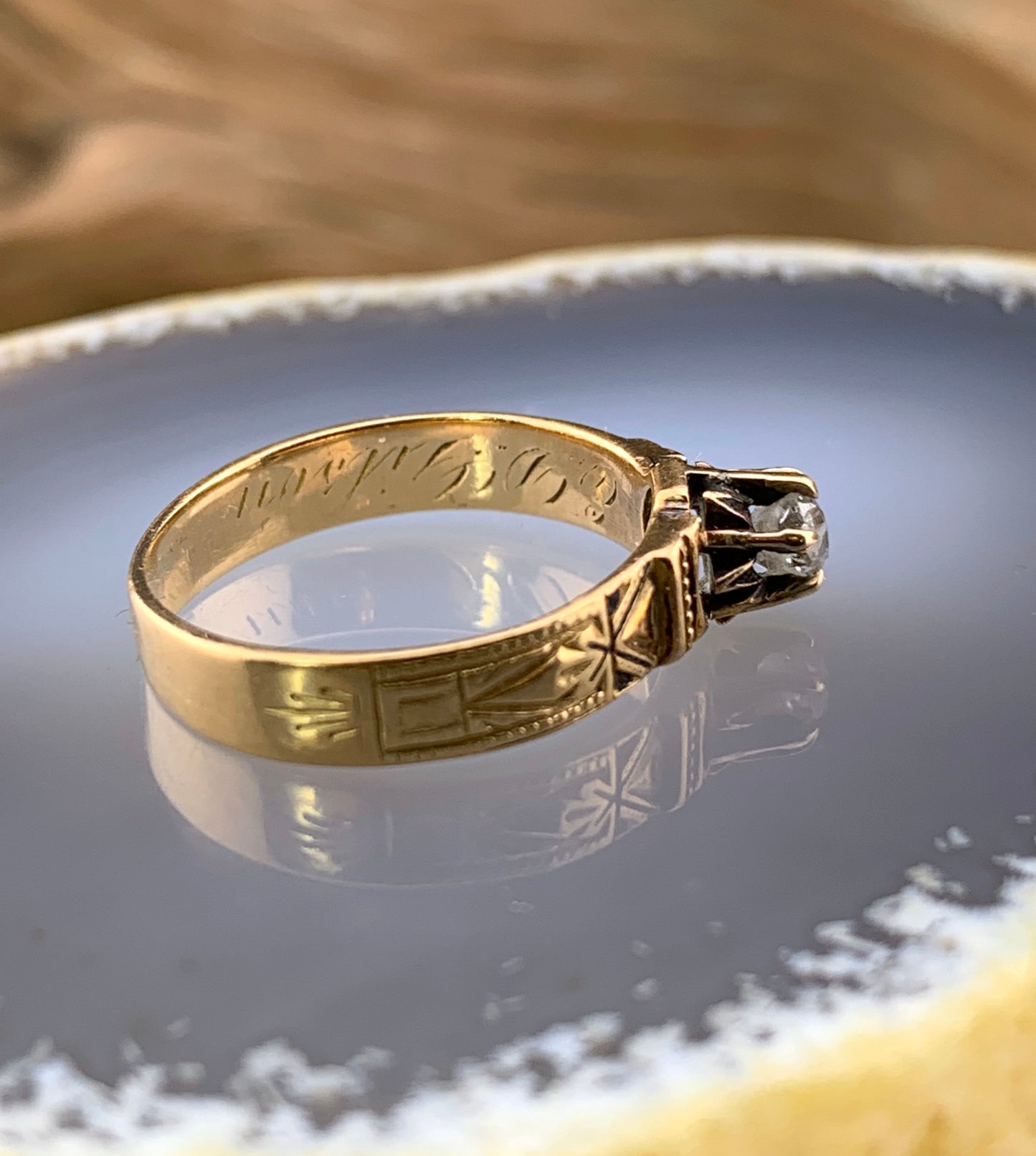 Antique  Edwardian 18K & Diamond Solitaire Ring