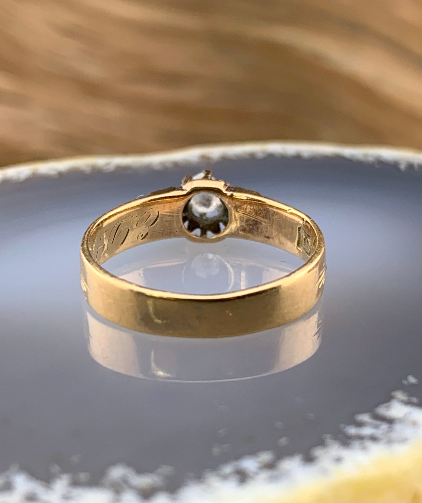 Antique  Edwardian 18K & Diamond Solitaire Ring