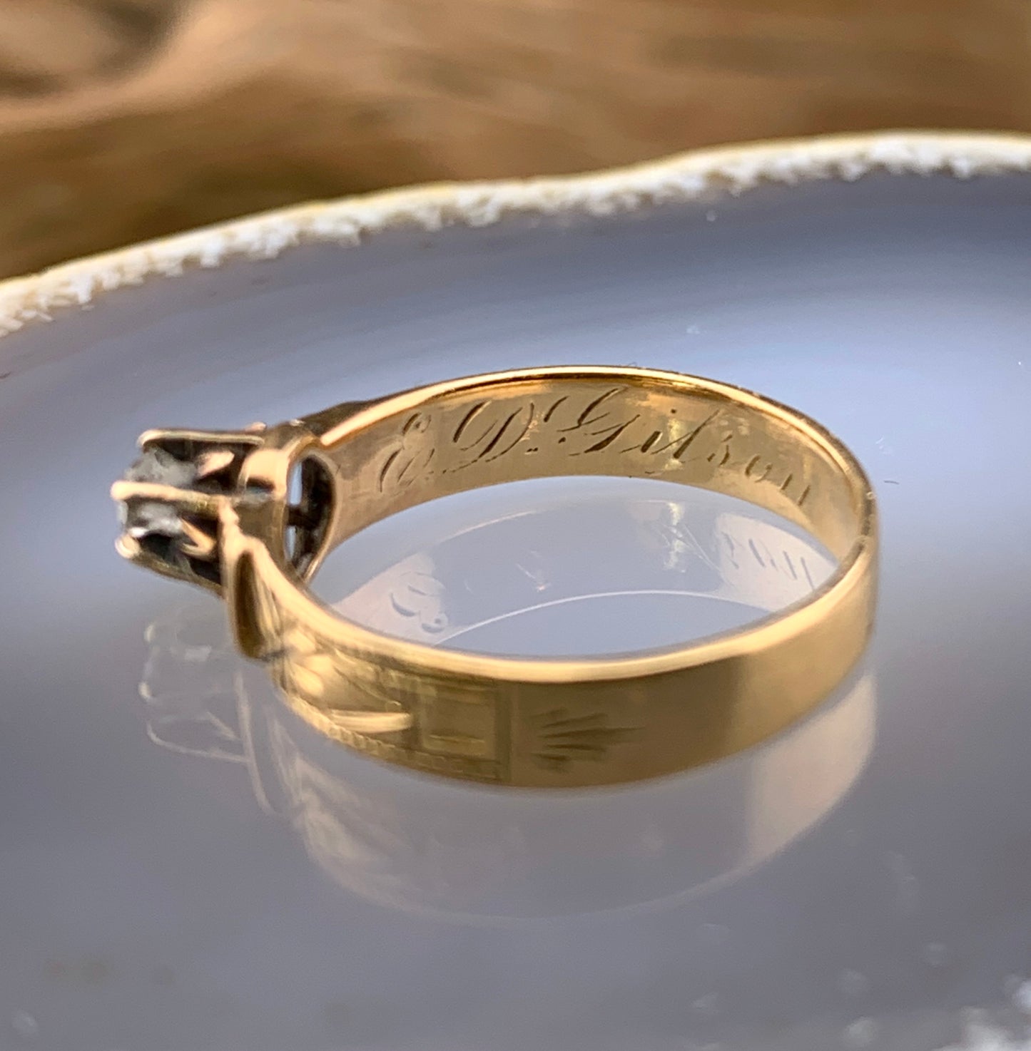 Antique  Edwardian 18K & Diamond Solitaire Ring