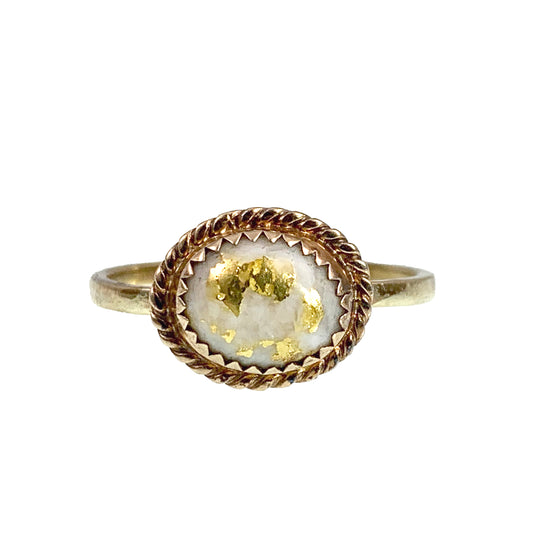SOLD Antique 14K & Gold Quartz Conversion Ring