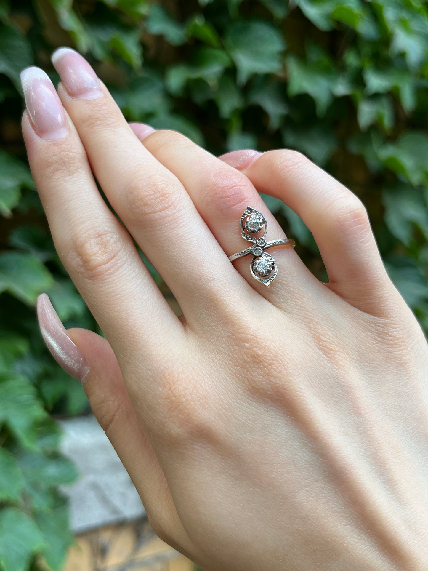 Antique Belle Epoch, 18K, Platinum & Diamond Ring