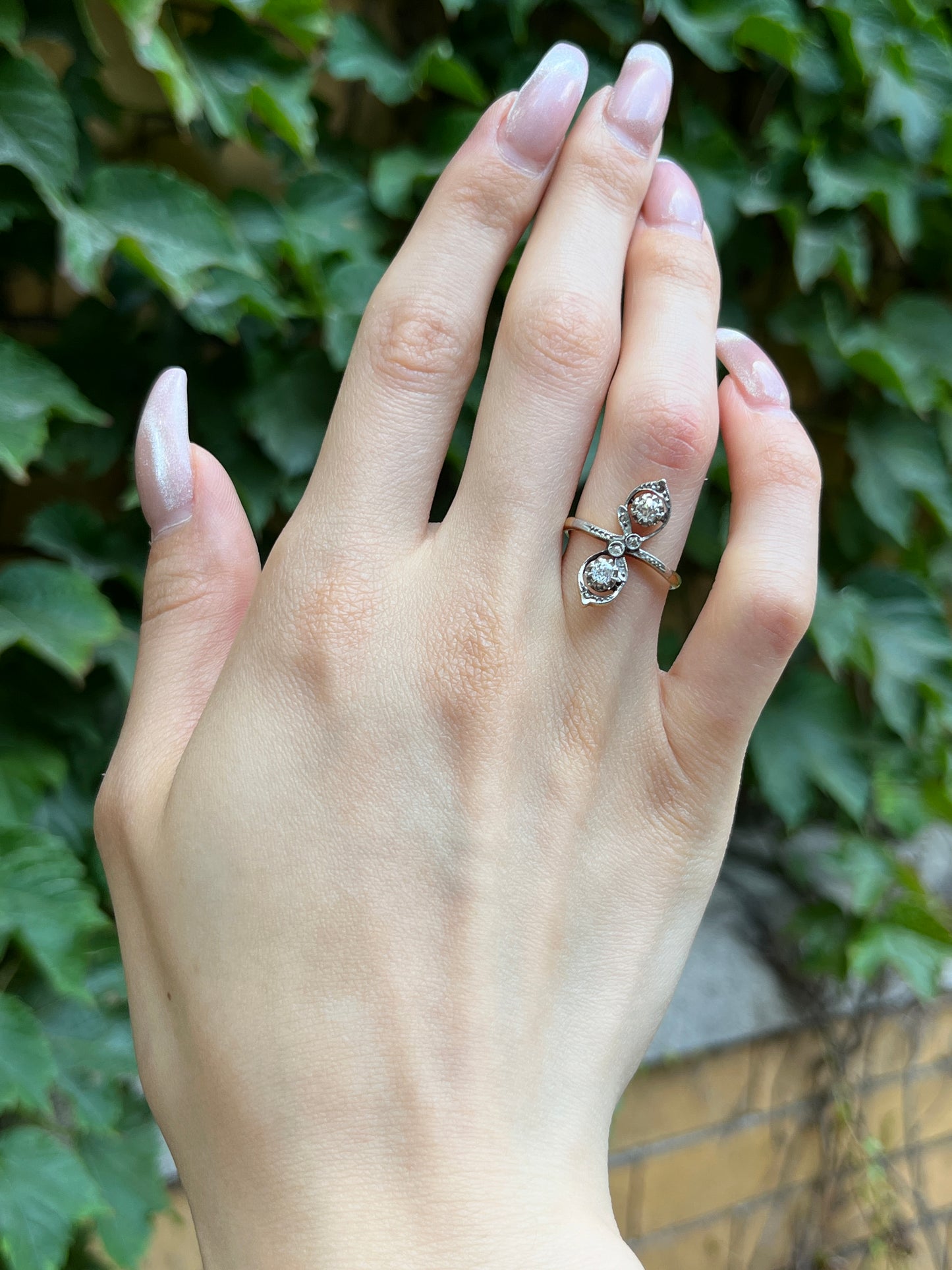 Antique Belle Epoch, 18K, Platinum & Diamond Ring