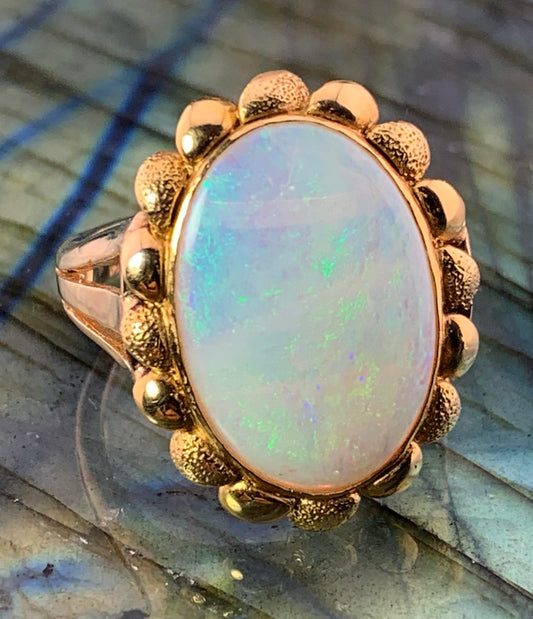 Estate 18K, 14K & Opal Conversion Ring