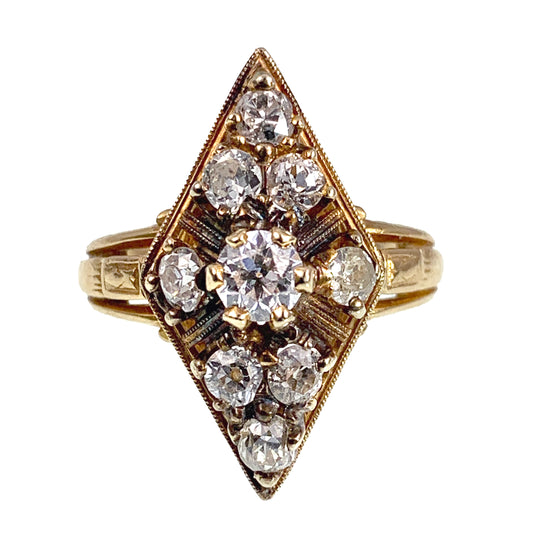 SOLD- Antique Edwardian18K & Diamond Dinner Ring