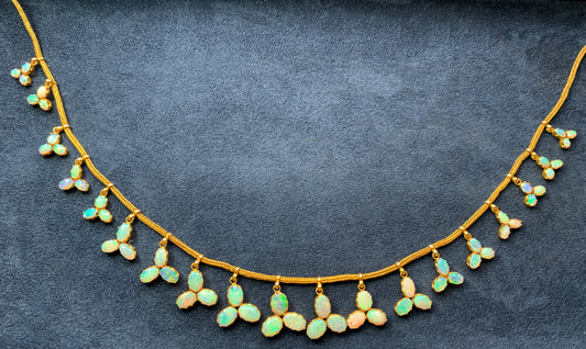 Antique 14K & Opal Necklace