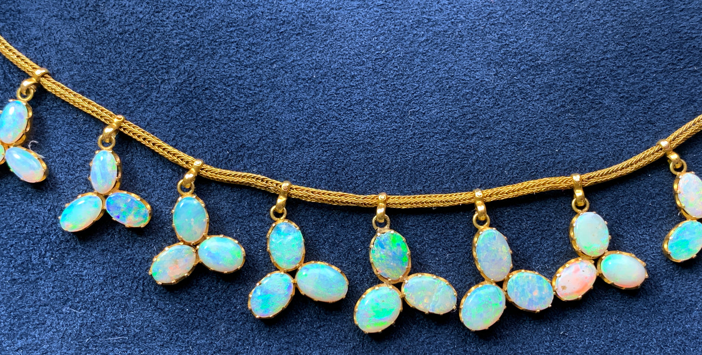 Sold Antique 14K & Opal Necklace