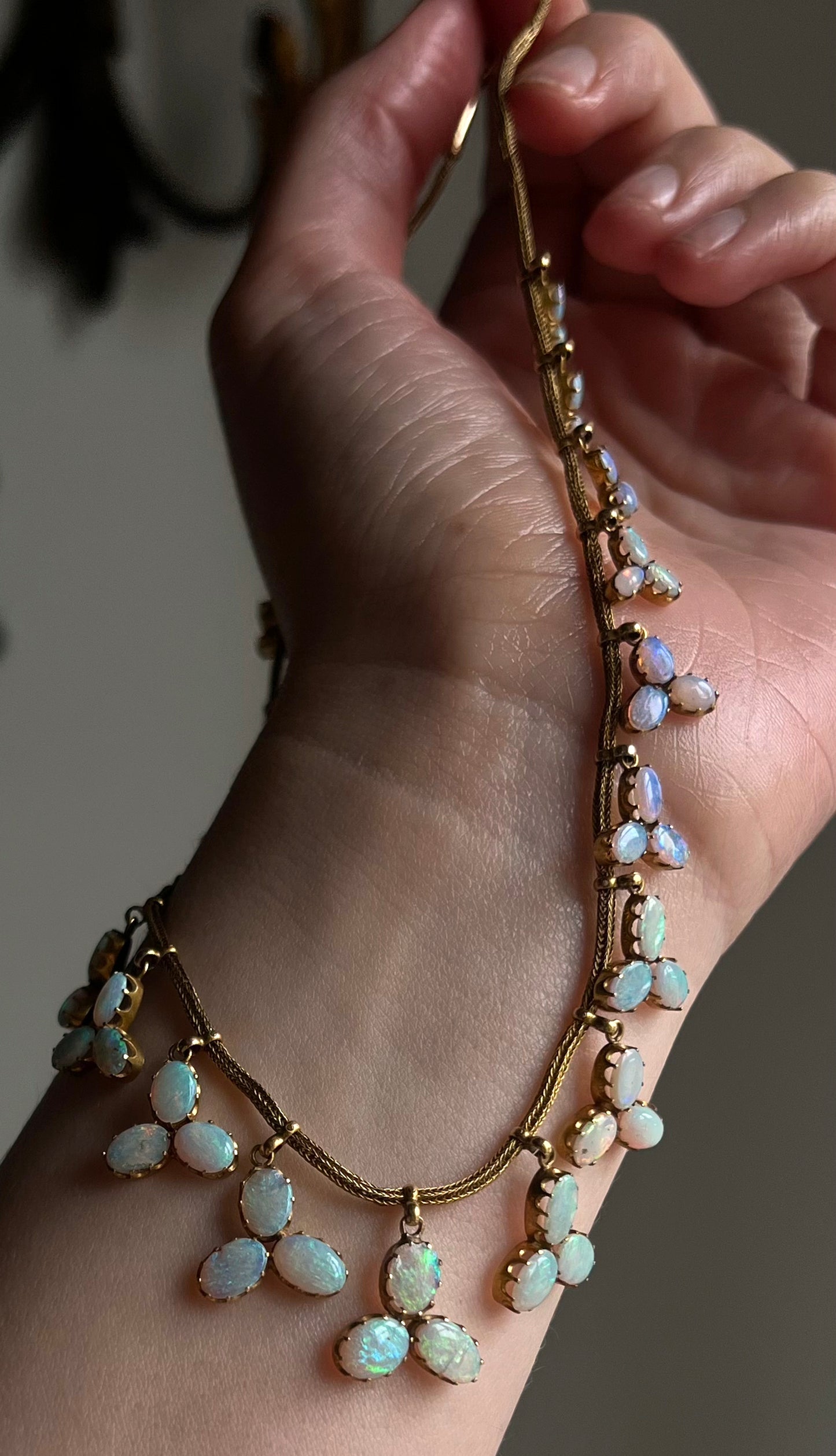 Sold Antique 14K & Opal Necklace