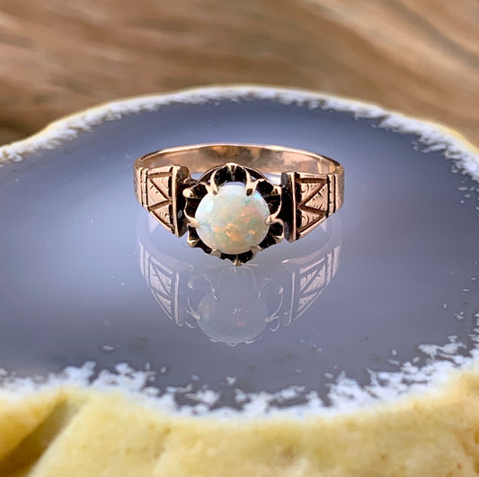 Antique Victorian 10K & Opal Ring
