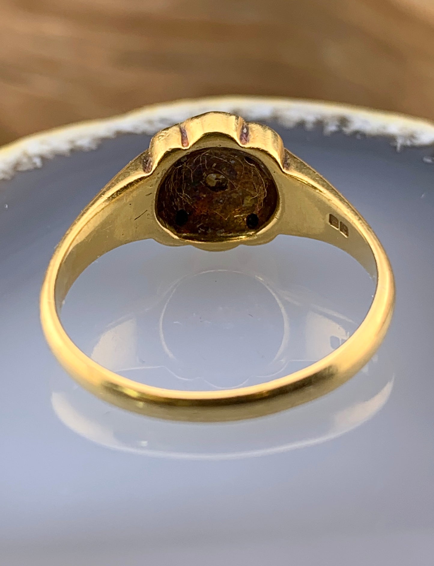 Antique 18K, Diamond & Pearl Ring