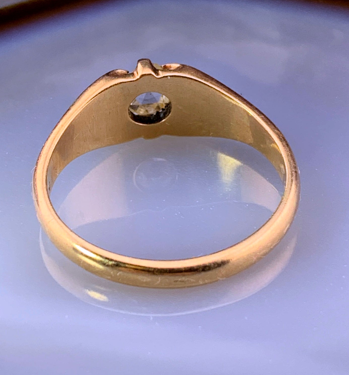 Antique 14K & Rose Cut Diamond Ring