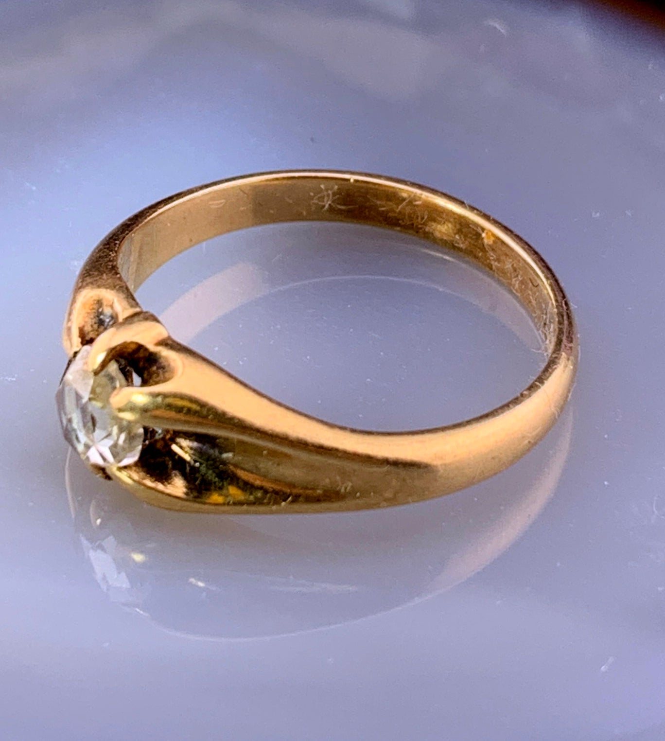 Antique 14K & Rose Cut Diamond Ring