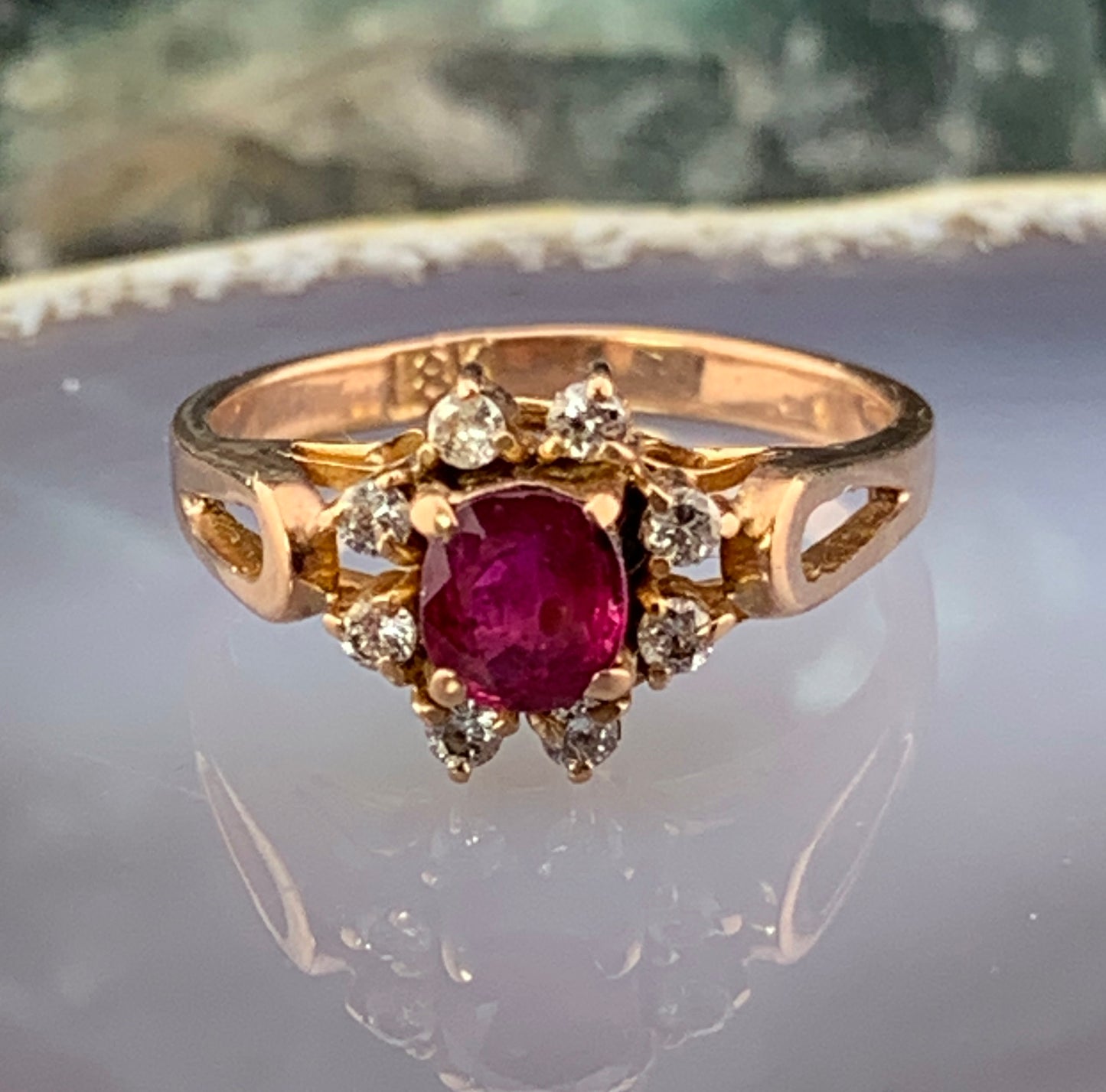 Antique Edwardian 18K, Diamond & Ruby Ring