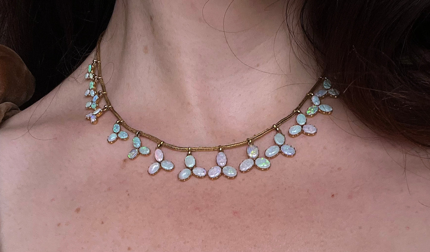 Sold Antique 14K & Opal Necklace