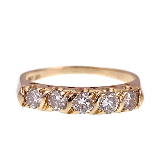 SOLD Estate 14K & Diamond Constellation Band Ring