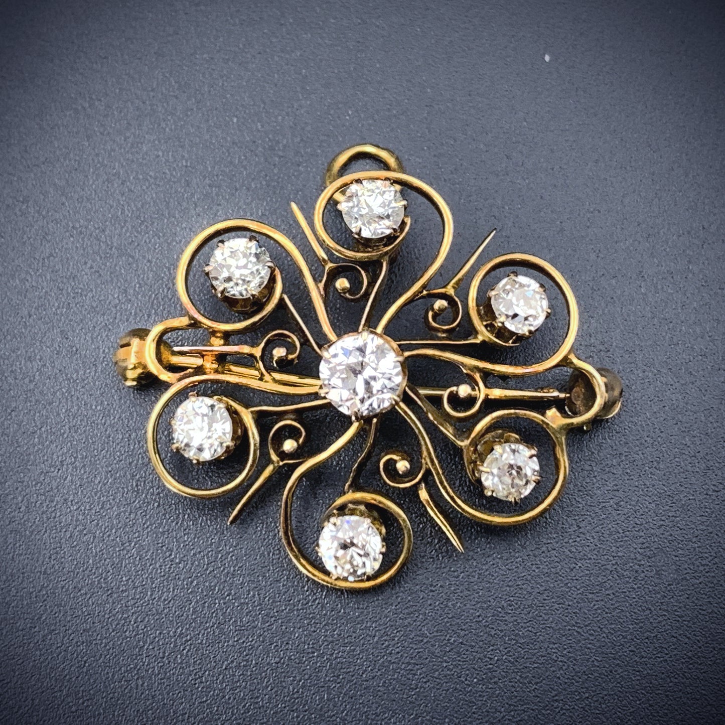 SOLD Antique 14K & Diamond Brooch/Pendant