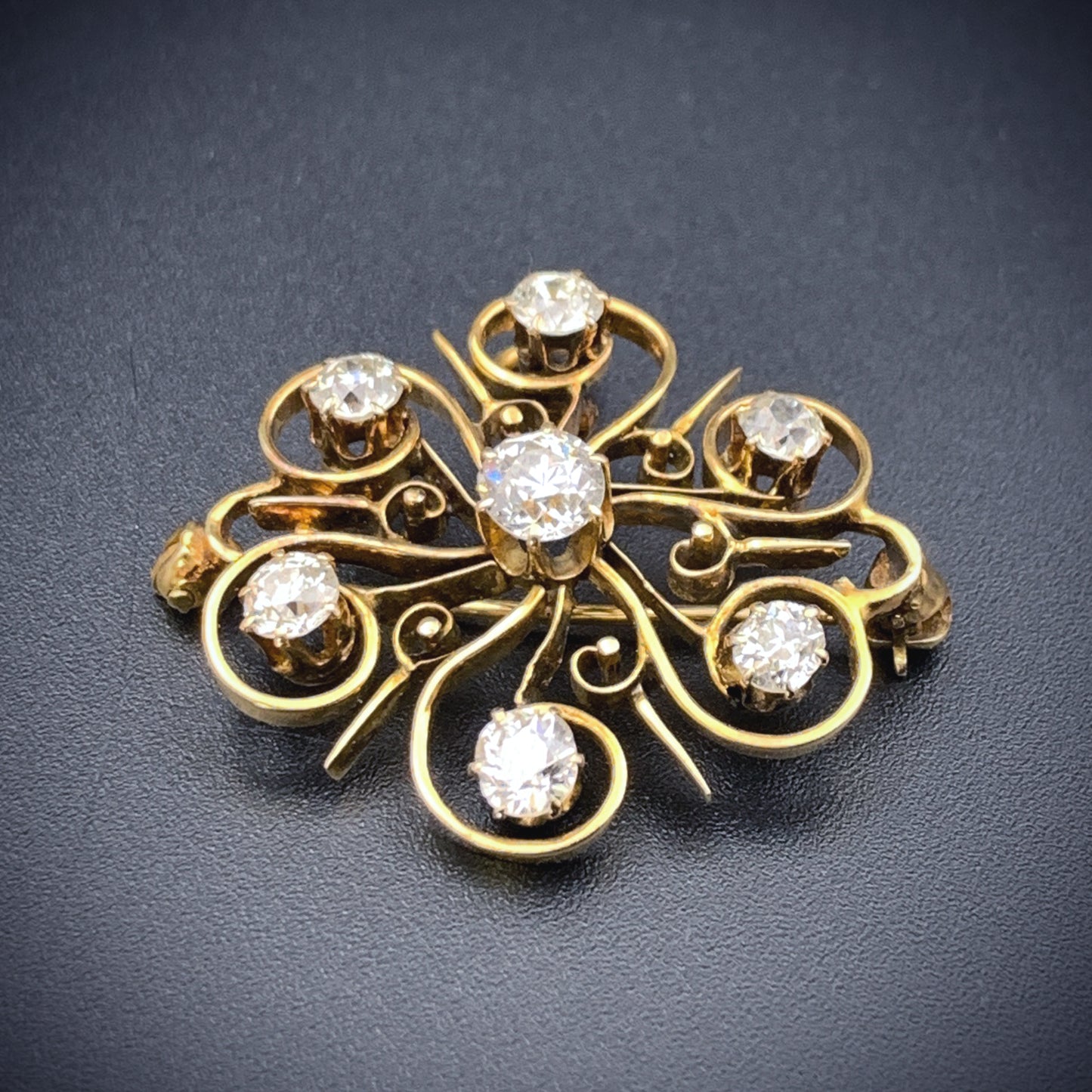 SOLD Antique 14K & Diamond Brooch/Pendant