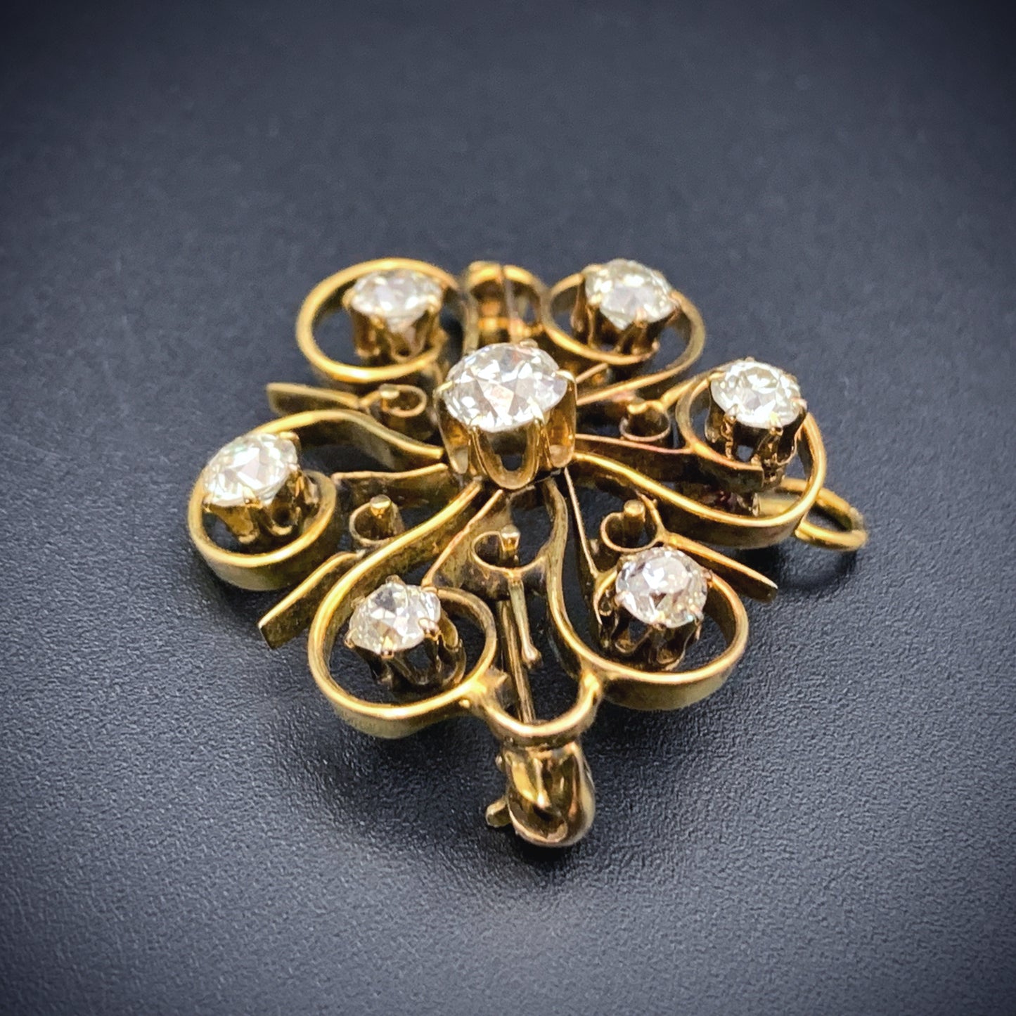 SOLD Antique 14K & Diamond Brooch/Pendant