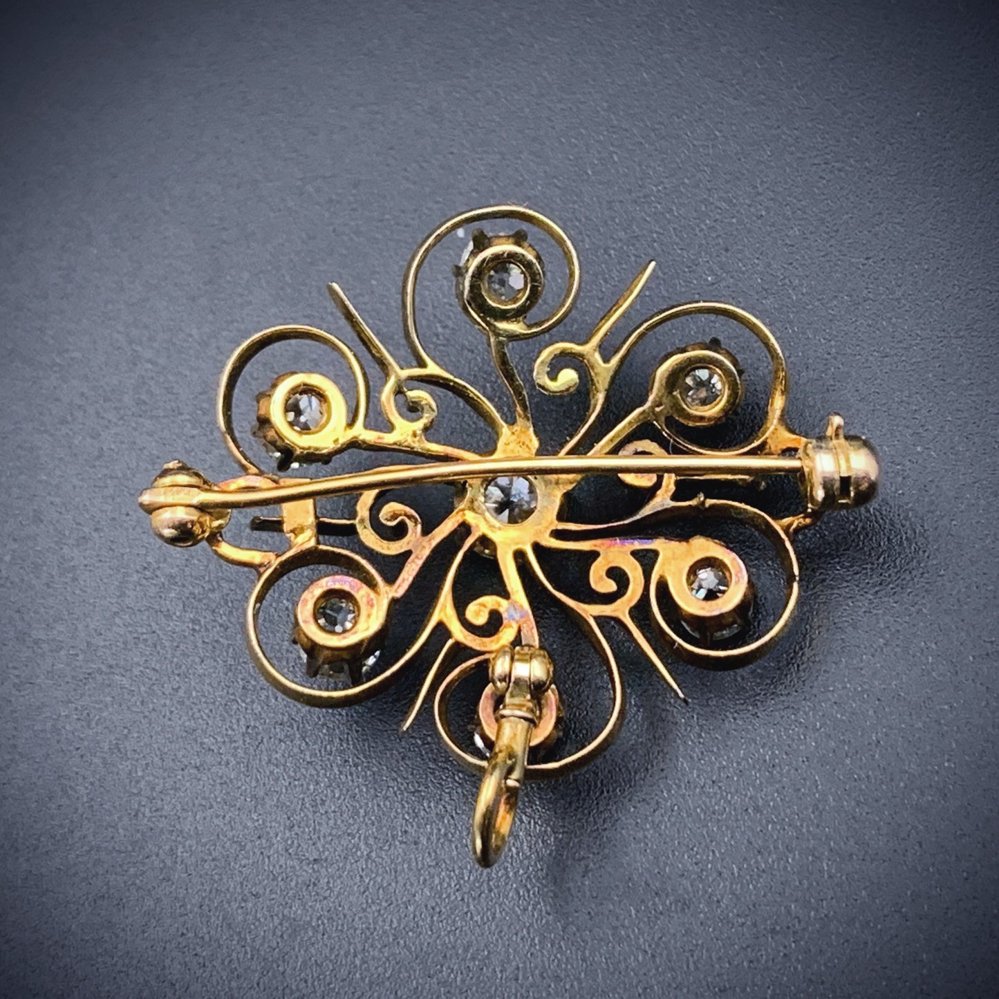 SOLD Antique 14K & Diamond Brooch/Pendant